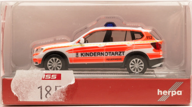 Herpa 092173 (1:87) – BMW X3 Kindernotarzt-Fahrzeug Feuerwehr München 