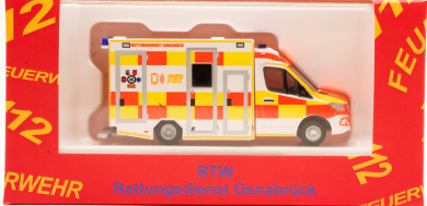 Rietze 76197 (1:87) – Mercedes-Benz Sprinter RTW Rettungdienst Osnabrück 