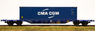 Sudexpress SUCR00717 – Containertragwagen Sgnss der Continental Rail, CMA CGM 