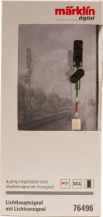 Märklin 76496 – Lichthauptsignal (Ausfahrsignal mit Vorsignal), für Digital-Formate mfx, MM und DCC 