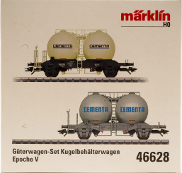 Märklin 46628 – 2 teiliges Kugelbehälterwagen-Set Ucs der SJ 