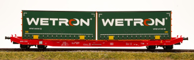 Mehano 28412 – Containertragwagen Sgkkms 698 der DB AG, WETRON 