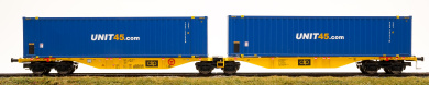 Mehano 28402 – Doppel-Containertragwagen Sggmrss 90 der clip, UNIT 45.com 