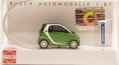 Busch 46225 (1:87) – Smart Fortwo Coupe Electric drive Grün 