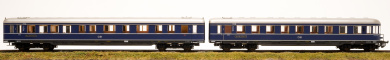 Liliput 853 – 2 Personenwagen Blauer Enzian der DB, aus 5-tlg. Set 