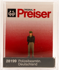 Preiser 28199 (1:87) – Polizistin Deutschland mit grüner Uniform 
