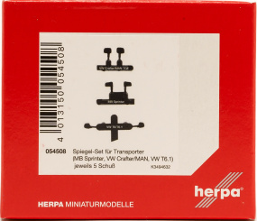 Herpa 54508 (1:87) – Spiegel für Transporter (Mb Sprinter, VW Crafter/MAN TGE, VW T6.1) 