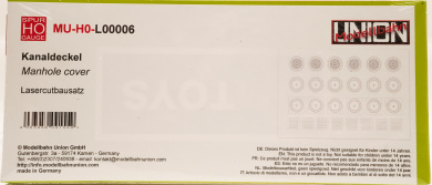 Modellbahn Union L00006 (1:87) – Kanaldeckel  (26 Stück) 