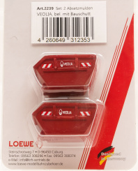 Modellbahn Union 2239 (1:87) – Absetzmulden VEOLIA mit Bauschutt 2x 