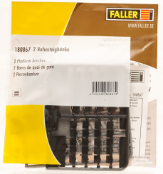 Faller 180867 (1:87) – 2 Bahnsteigbänke, Bausatz 