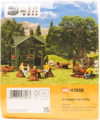 Vollmer 43606 (1:87) – Grillplatz mit Hütte, Bausatz 