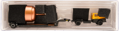 Brekina 98260 (1:87) – Henschel mit Tieflader Danzer, Ladegut Kupferkessel 