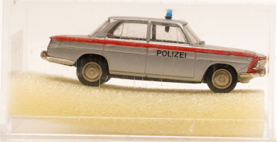 Brekina (1:87) – BMW 2000 Polizei Schweiz silber/ orange 