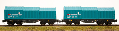 Roco 77048 (AC) – 2-teiliges Teleskophaubenwagen-Set Shimmns der SBB 