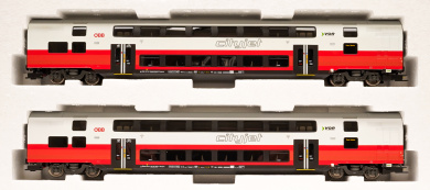 Jägerndorfer 16250 (AC) – 2-teilige Doppelstockwagen-Garnitur cityjet der ÖBB, digital (DCC/MM) & Innenbeleuchtung 
