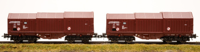 Roco 76041 – 2-teiliges Teleskophaubenwagen-Set Shimmns der DB 