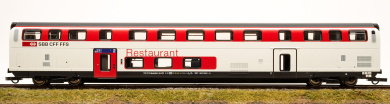 Roco 74717 – Doppelstockwagen mit Speise- und Restaurantbereich WRB IC2020 der SBB  