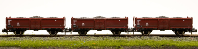 Fleischmann 820530 (N) – 3-teiliges Kohlewagen-Set Omm52 der DB 