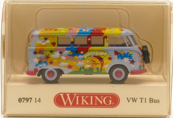 Wiking 079714 (1:87) – VW T1 BUS -Love Freedom Peace- 