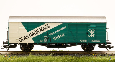 Brawa 48748 (AC) – Gedeckter Güterwagen Gkklms -Glaswerke- der ÖBB 