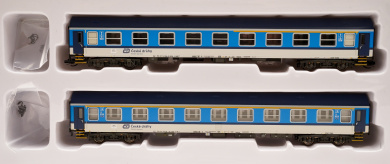 Roco 6280019 (TT) – 2-teiliges 1. Klasse und 1./2. Klasse Reisezugwagen-Set der ČD 