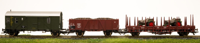 Roco 76166 (AC) – 3-teilges Güterwagen-Set Höllental der DB 