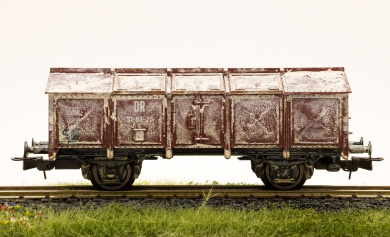 Roco 46754 (AC) – Klappedeckelwagen K der (D)DR, patiniert 
