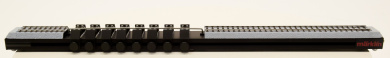 Märklin 78151 – Rollenprüfstand  für 2- und 3-Leiter Systeme in H0 AC/DC umklemmbar, nutzbare Länge 490mm, 8 verstellbare Rollenbockpaare  