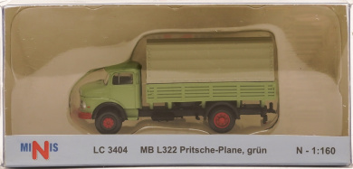Lemke LC3404 (N) – Mercedes Benz L322 Pritsche mit Plane, grün 