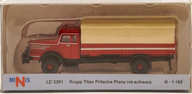 Lemke LC3301 (N) – Krupp Titan Pritsche mit Plane, rot-schwarz 
