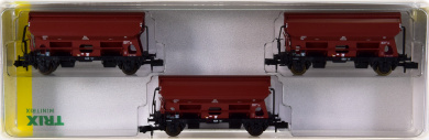 Minitrix 15804 – 3-teiliges Selbstentladewagen mit Schwenkdach-Set Ktmmvs 69 der DB 