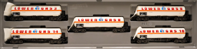 Märklin 4798 – 5-teiliges Druckgas-Kesselwagen-Set Löwengas der Fa. Zoubeck   