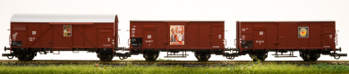 Roco 44166 (AC) – 3-teiliges G-Wagen-Set der (D)DR 