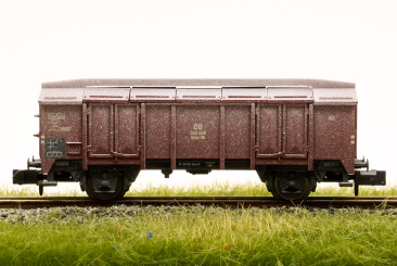 Minitrix 15194-31 – Klappdeckelwagen Kmm 36 der DB, mit authentischer Alterung 