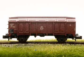 Minitrix 15194-25 – Klappdeckelwagen Kmm 36 der DB, mit authentischer Alterung 