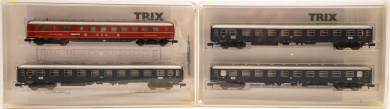 Minitrix 15132 – 4-teiliges Schnellzugwagen-Set MERKUR der DB, Innenbeleuchtung & Zugschlußbeleuchtung 