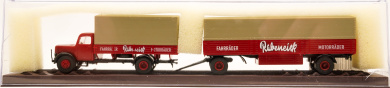 Brekina 41002 (1:87) – Magirus Zugmaschine mit  2-Achsanhänger- RABENEICK- 