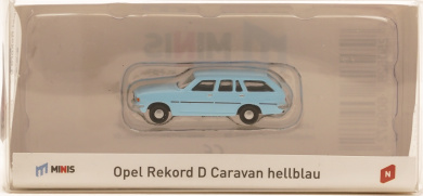 Lemke Minis LC 4506 (1:160) – Opel Record D Caravan hellblau 