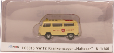 Lemke Minis LC 3815 (1:160) – VW T2 Krankenwagen -Malteser- 