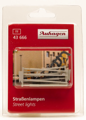 Auhagen 43666 (TT) – Bausatz Straßenlampen (8 Stück) 