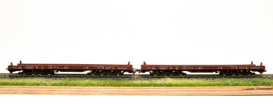 Liliput 20000 – 2-teiliges Güterwagen-Set Saaks-z Niederflurwagen Rollende Landstraße der DB 