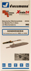 Viessmann 45558 – Set beleuchtete Weichenlaterne und motorischer Weichenantrieb für Märklin C-Gleis 