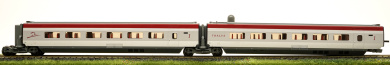 Märklin 43421 – 2-teiliges Ergänzungswagen-Set 1 THALYS PBKA für 37791, LED-Innenbeleuchtung 