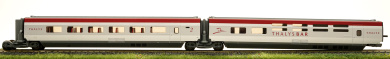 Märklin 43441 – 2-teiliges Ergänzungswagen-Set 3 THALYS PBKA für 37791, LED-Innenbeleuchtung 