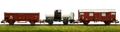 Fleischmann 880909 (N) – 3-teiliges Güterwagen-Set der FS 