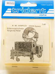 Trident H84 (1:87) – Metall-Bausatz, AN/MPQ-51, HAWK-System, Entfernungsmessradar 
