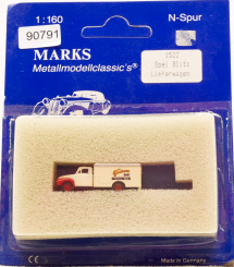 Marks 1522 (1:160) – Opel Blitz Lieferwagen, Beckamp Brot, Metallmodell 