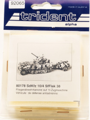 Trident 80178 (1:87) – Bausatz, SdKfz 10/4 SfFlak 38, Fliegerabwehrkanone auf 1t-Zugmaschine 