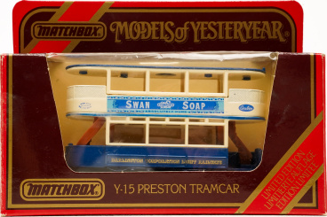 Matchbox Y-15 (1:87) – Preston Tramcar, Swan Soap 