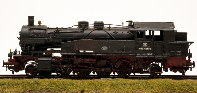 M+F (Merker + Fischer) A06 – Tender-Dampflok BR 093, Messing-Handarbeitsmodell gealtert 